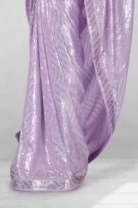 Lilac Shimmer Saree