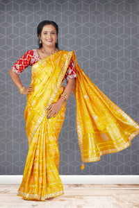 Gold Rani Radiance Saree