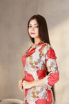 Red Floral Pearl Salwar Kameez