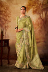 Olive Shimmer Saree