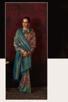 Teal Patola Silk Saree