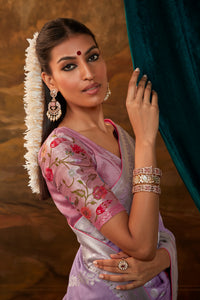 Lilac Dreamscape Saree