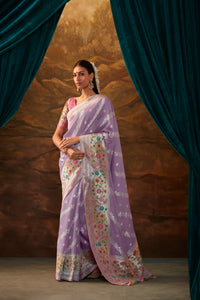 Lilac Dreamscape Saree