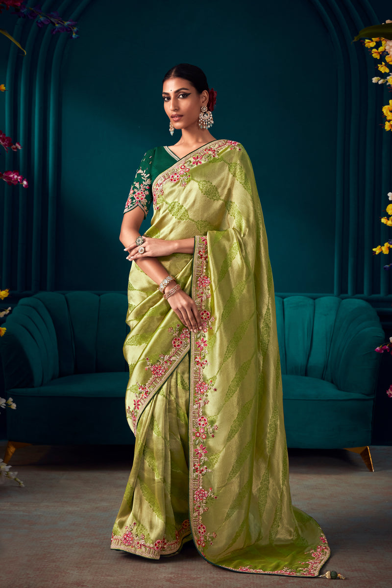 Malachite Bloom Saree