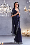 Midnight Embroidered Saree