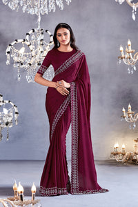 Wine & Whisper Saree