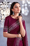 Wine & Whisper Saree