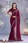 Wine & Whisper Saree